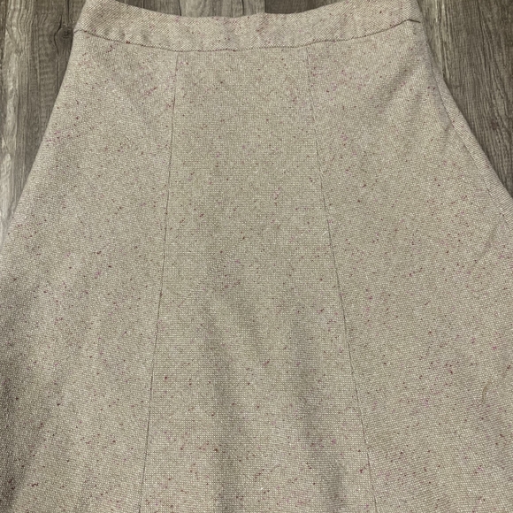 Merona sz 8 Tan & Pink Specks Wool Blend Skirt - Picture 4 of 5